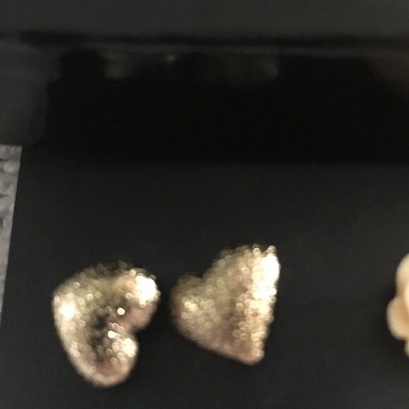 Set  of Earrings  3 dainty earrings Rose and Hearts - Picture 3 of 4